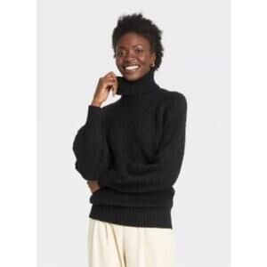 Who What Wear Wool Blend Turtleneck Sweater Size M